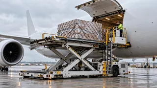 Air cargo loader — logistics illustration