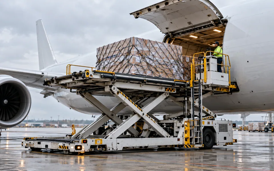 Air cargo loader — logistics illustration