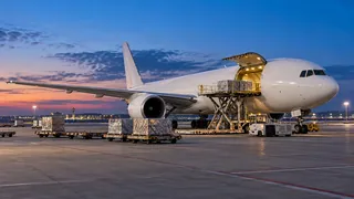 Aircraft apron — logistics illustration
