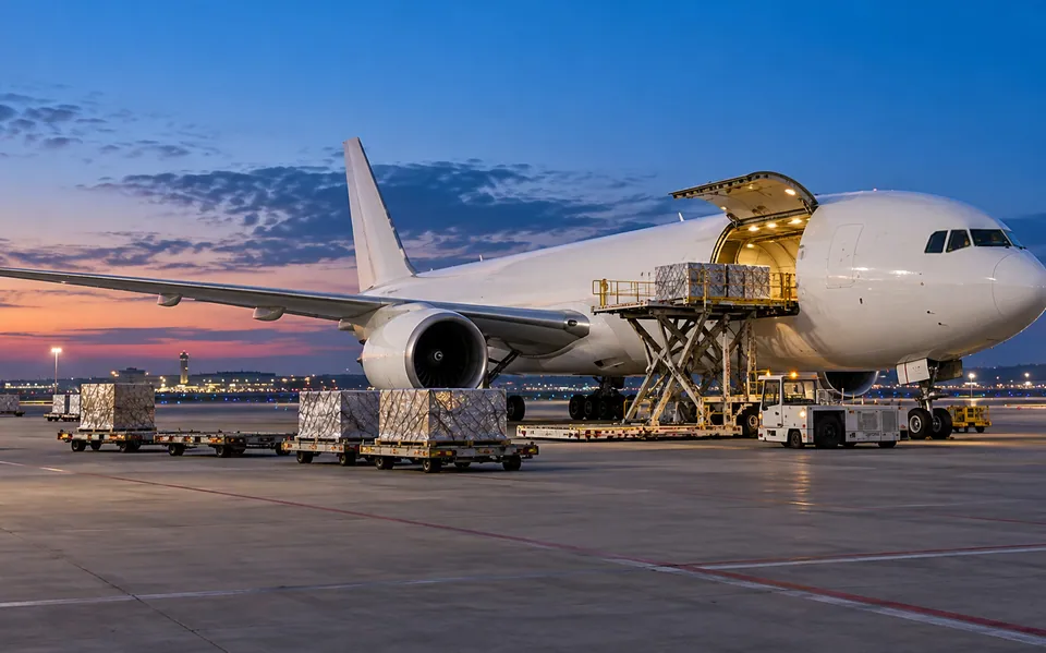 Aircraft apron — logistics illustration