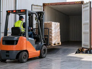 Container loading — logistics illustration