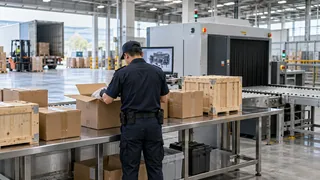 Customs inspection — logistics illustration