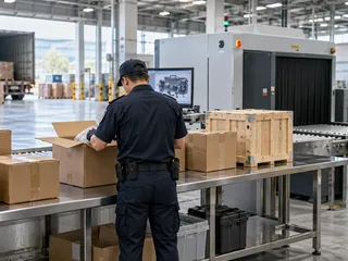 Customs inspection — logistics illustration