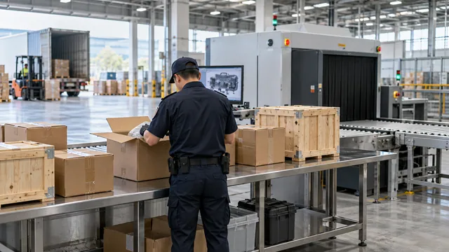 Customs inspection — logistics illustration