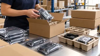Electronics packing — logistics illustration