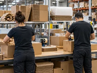 Fulfillment packing — logistics illustration