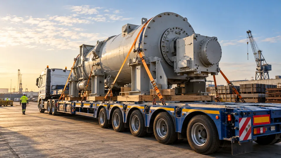 Project machinery — logistics illustration