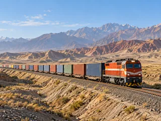 Rail desert — logistics illustration
