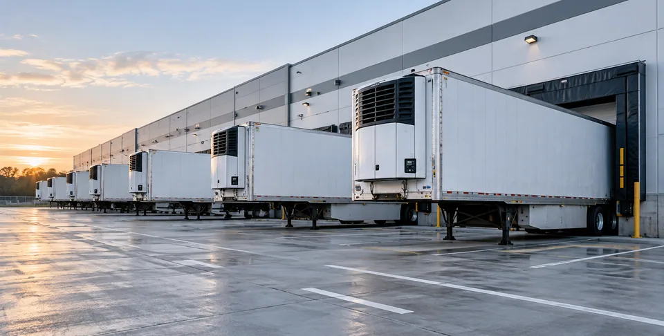 shipping from China To Ghana Refrigerated docks — logistics illustration