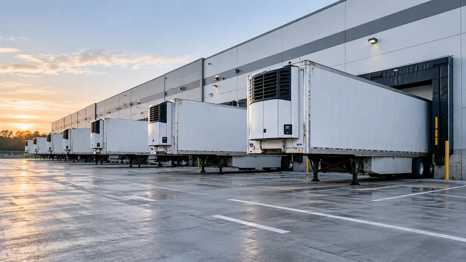 Refrigerated docks — logistics illustration