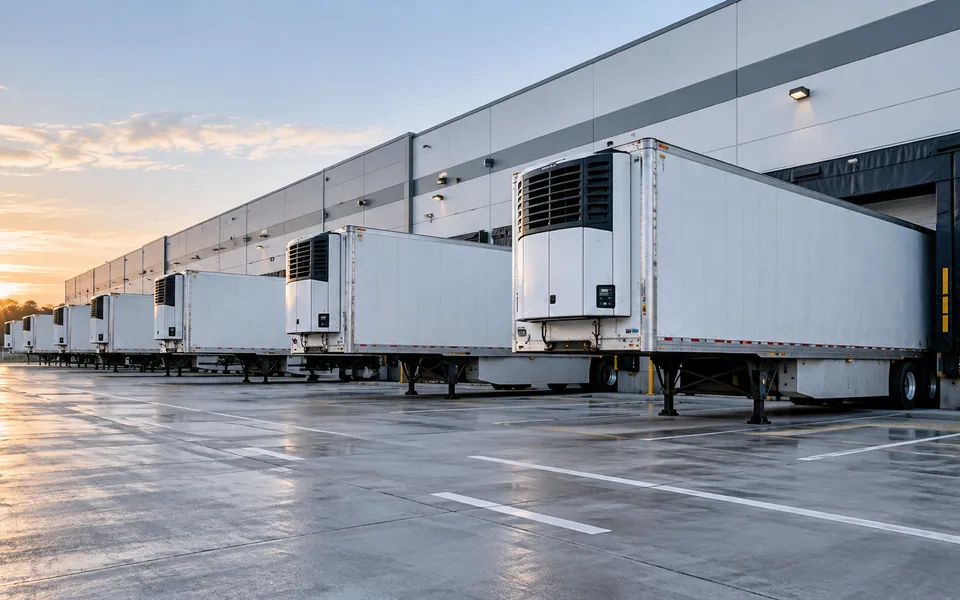 Refrigerated docks — logistics illustration