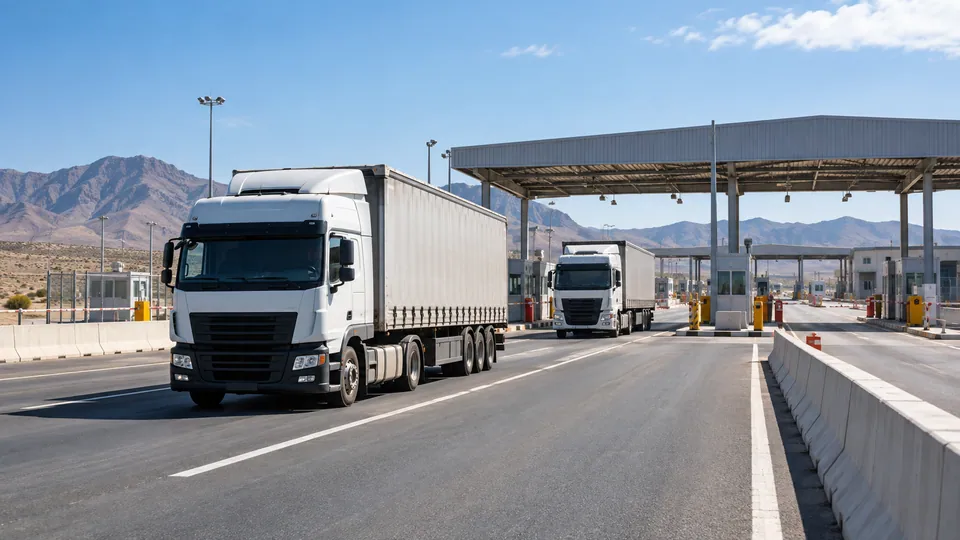 Road border — logistics illustration