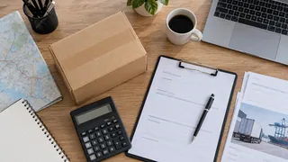Shipping documents — logistics illustration