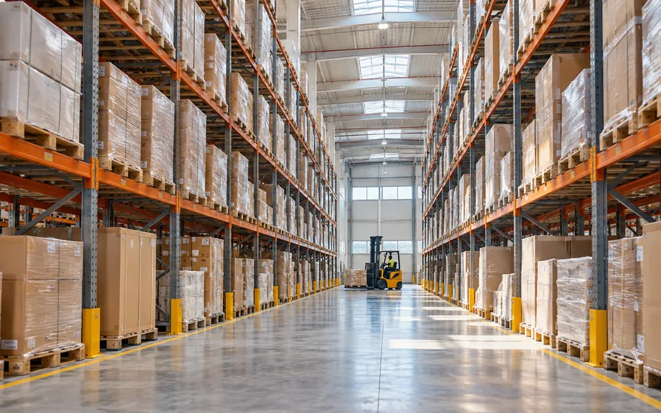 Warehouse racks — logistics illustration